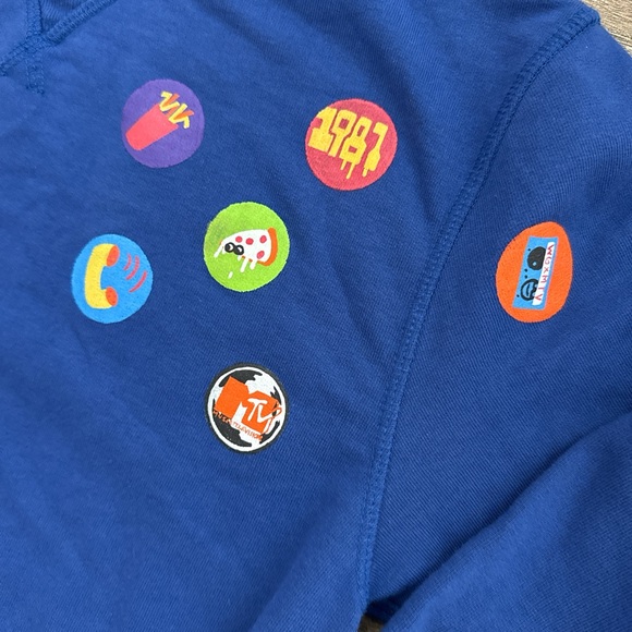 MTV x Wren + Glory Blue Patch Sweatshirt - Picture 6 of 8